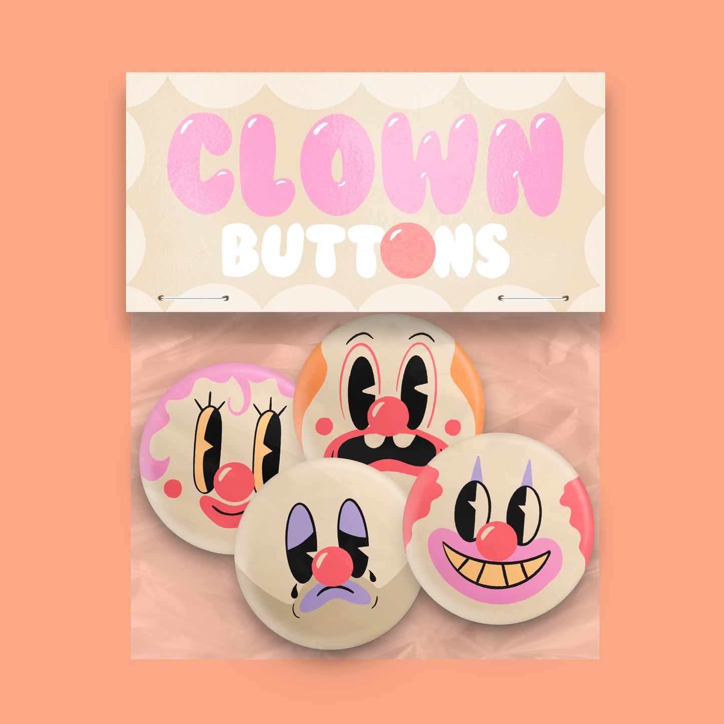 CLOWN BUTTON PACK